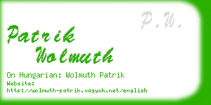 patrik wolmuth business card